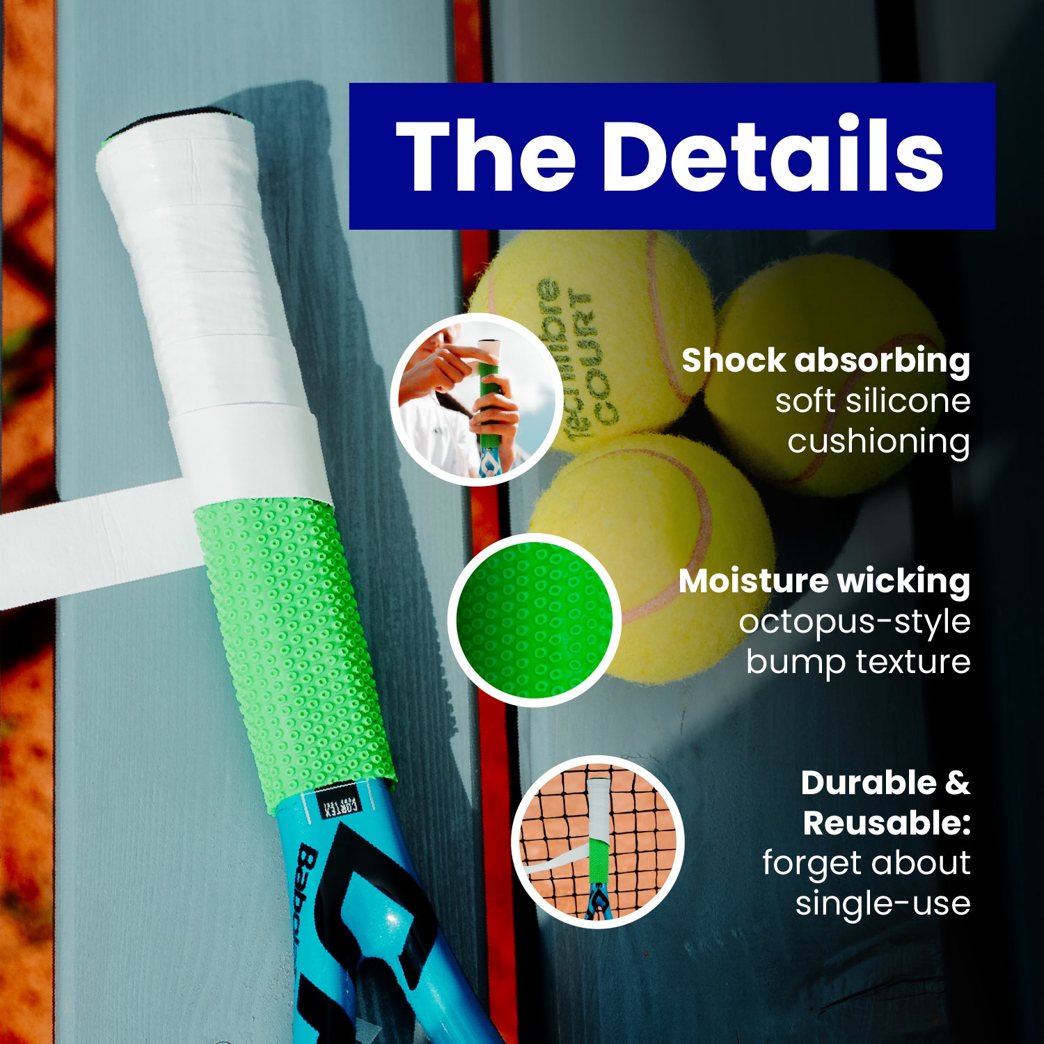 Octopus Tennis Replacement Grip (2 grips)