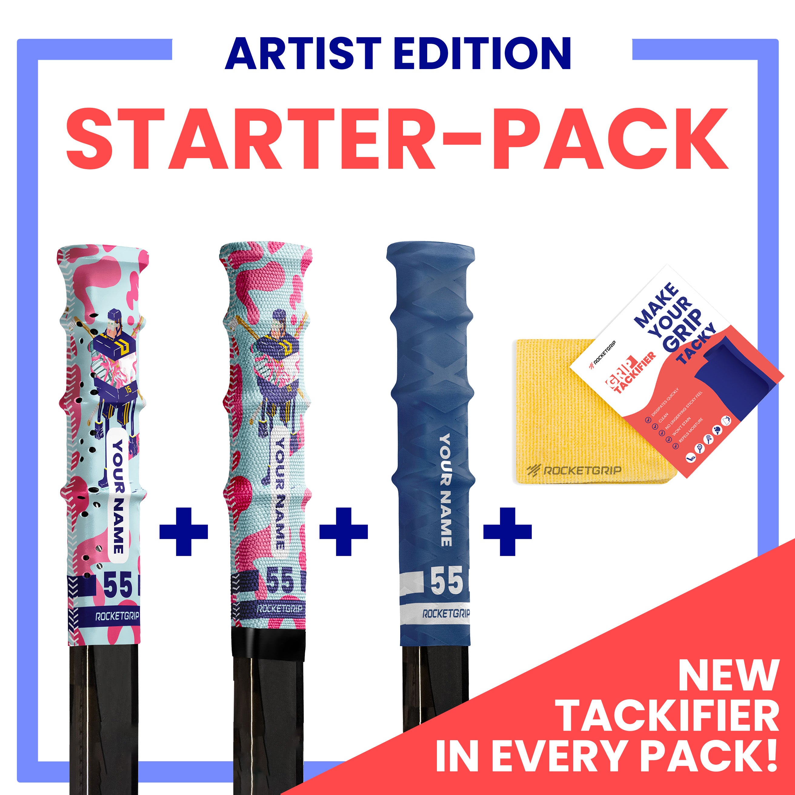 Starter-Pack Artist Hockey Grips (3-pack) + Tackifier