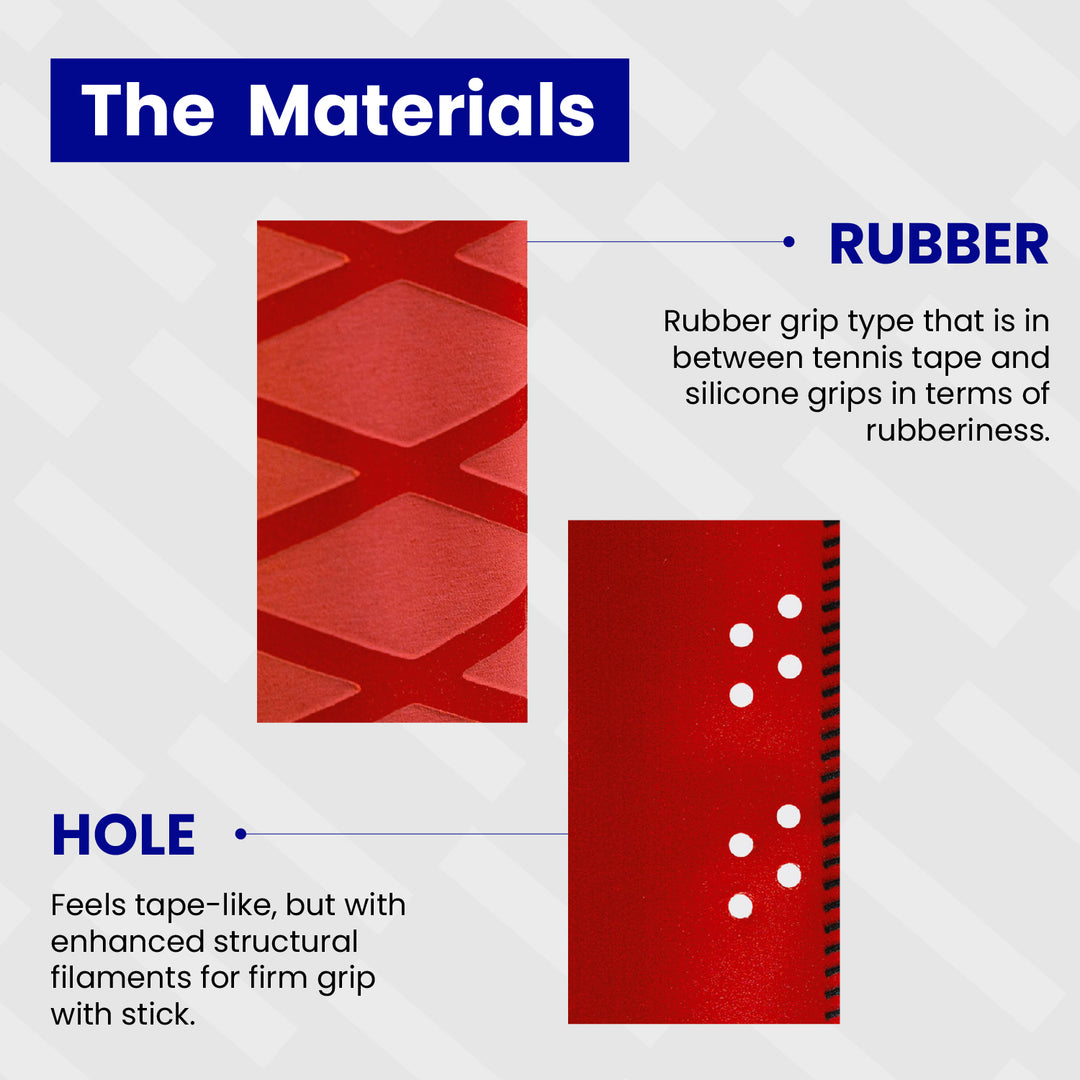 Starter Pack Lacrosse Grips (Rubber & Hole grips + Tackifier)