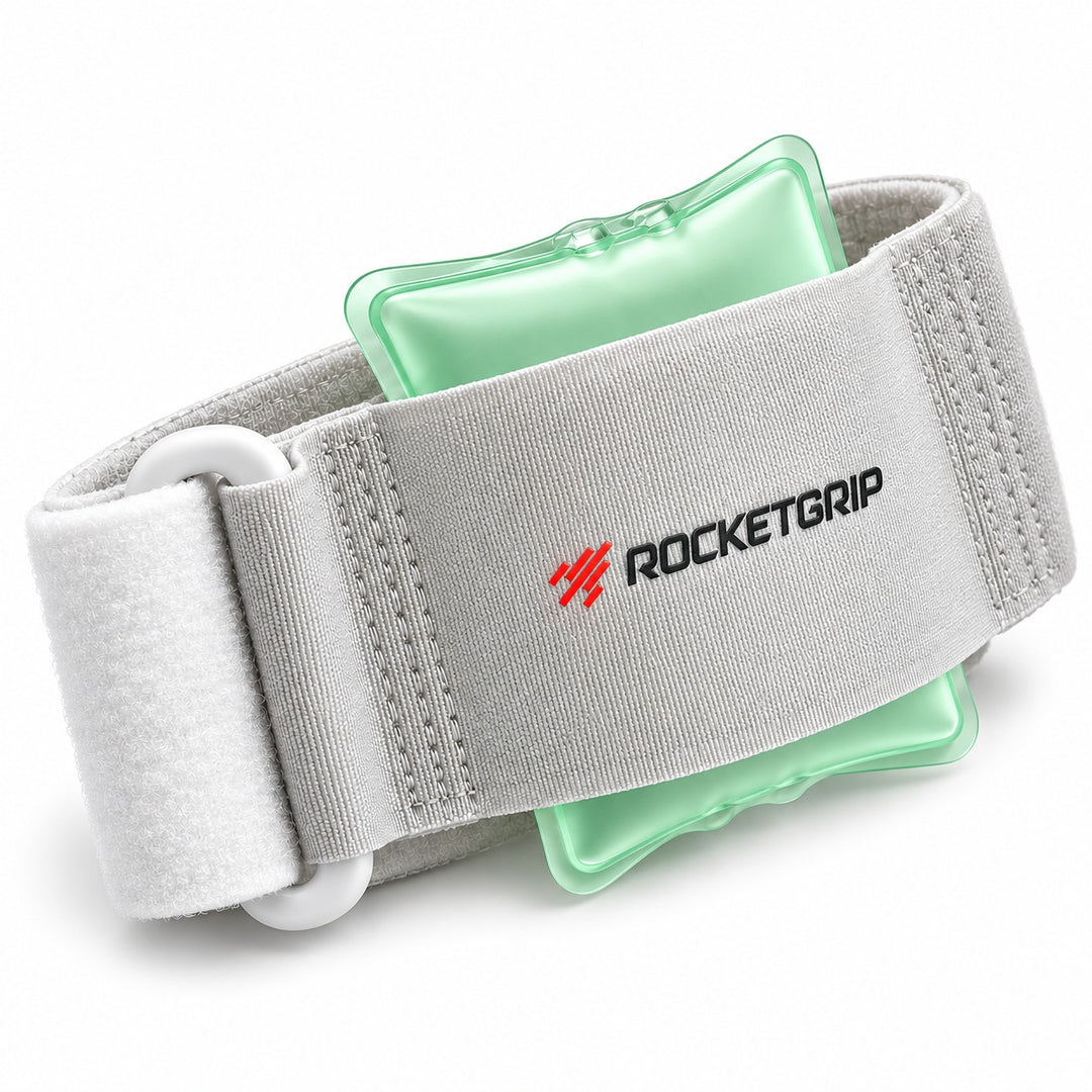 RocketGrip Pneumatic Elbow Brace with air pad and adjustable strap
