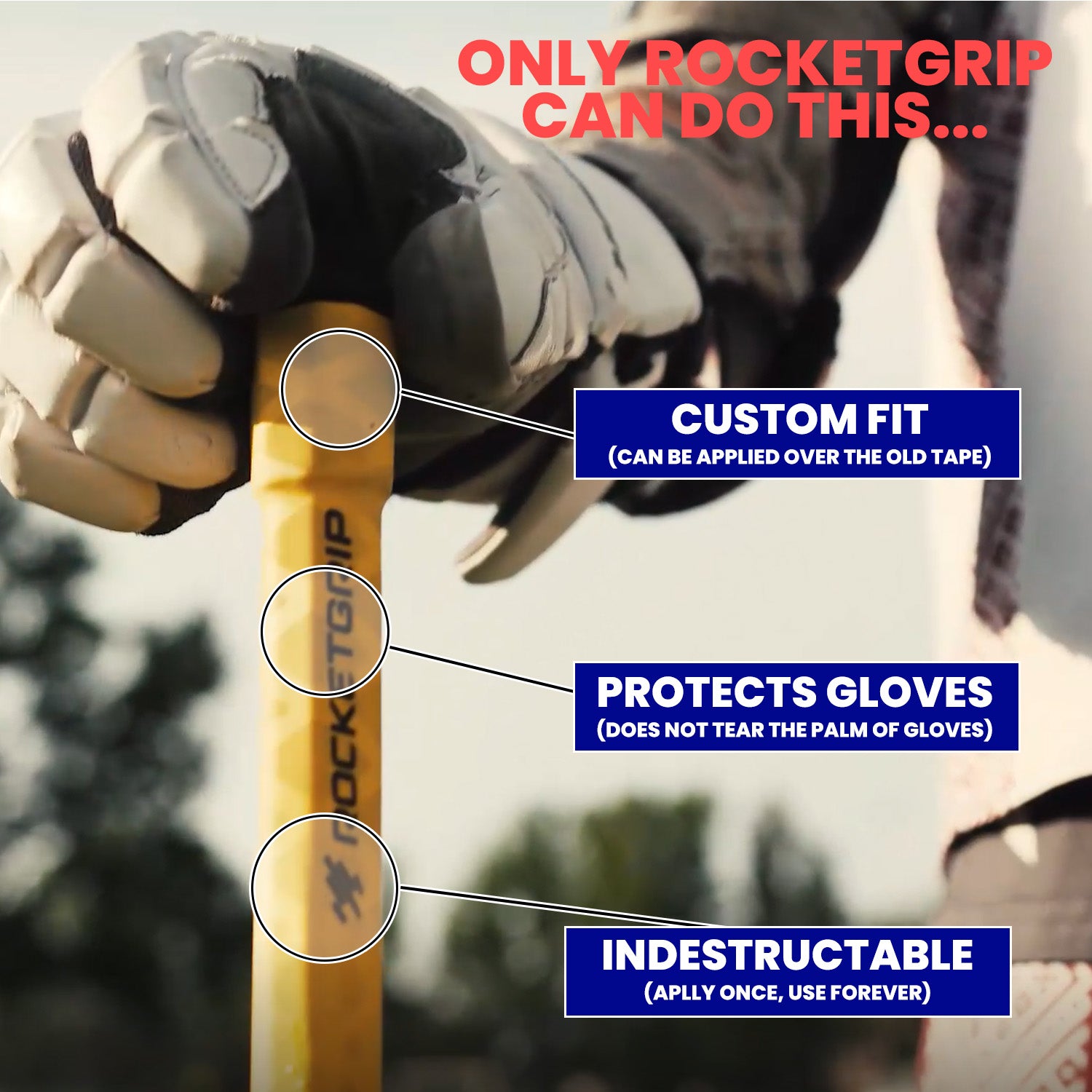 Starter-pack Lacrosse grips (Rubber & Hole grips + Tackifier)