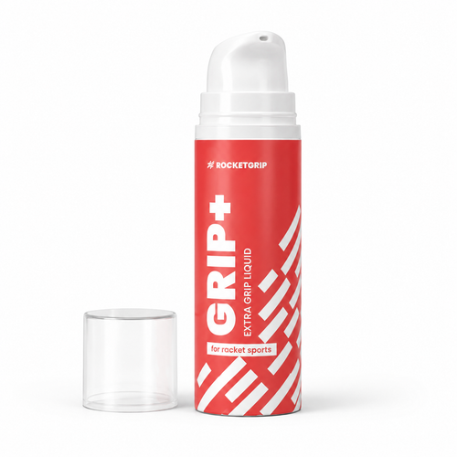 RocketGrip GRIP+ Extra Grip Liquid for racket sports, 35 ml pump bottle