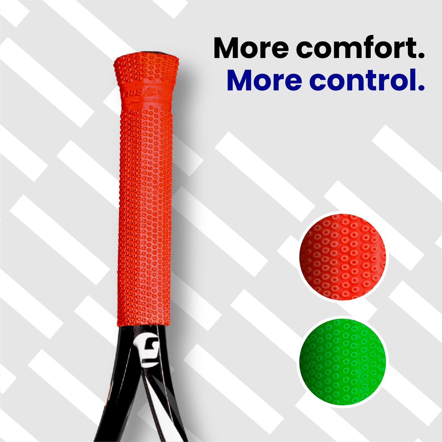 Octopus silicone undergrip fitted on a tennis racket handle beneath the overgrip