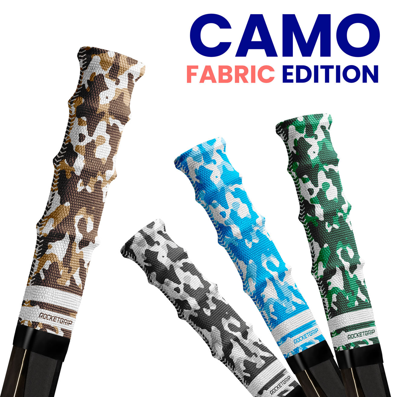 Camo Fabric Hockey Grips (2-pack)