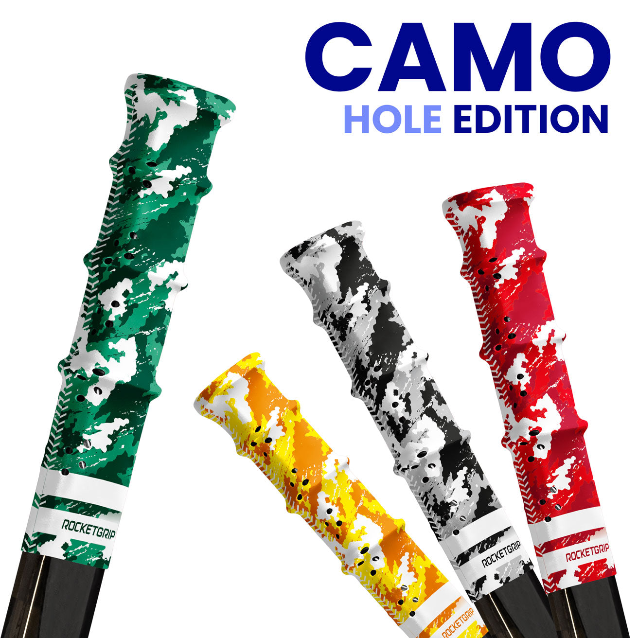 Camo Hole Hockey Grips (2-pack)