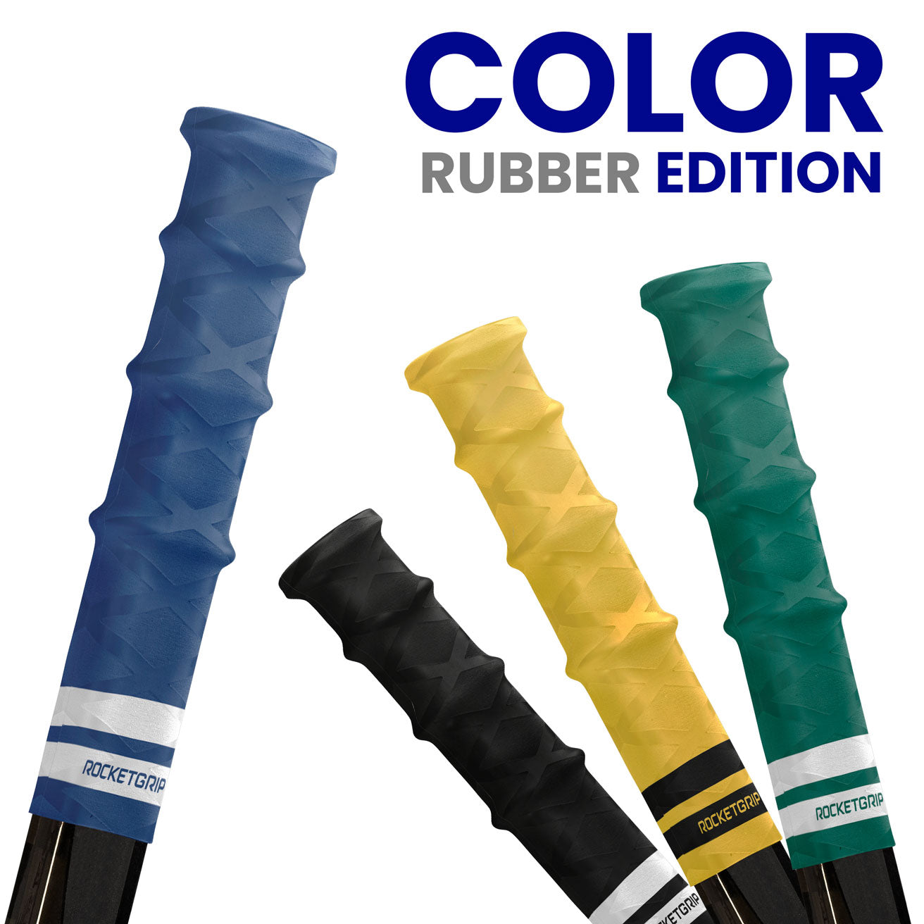 Color Rubber Hockey Grips (2-pack)